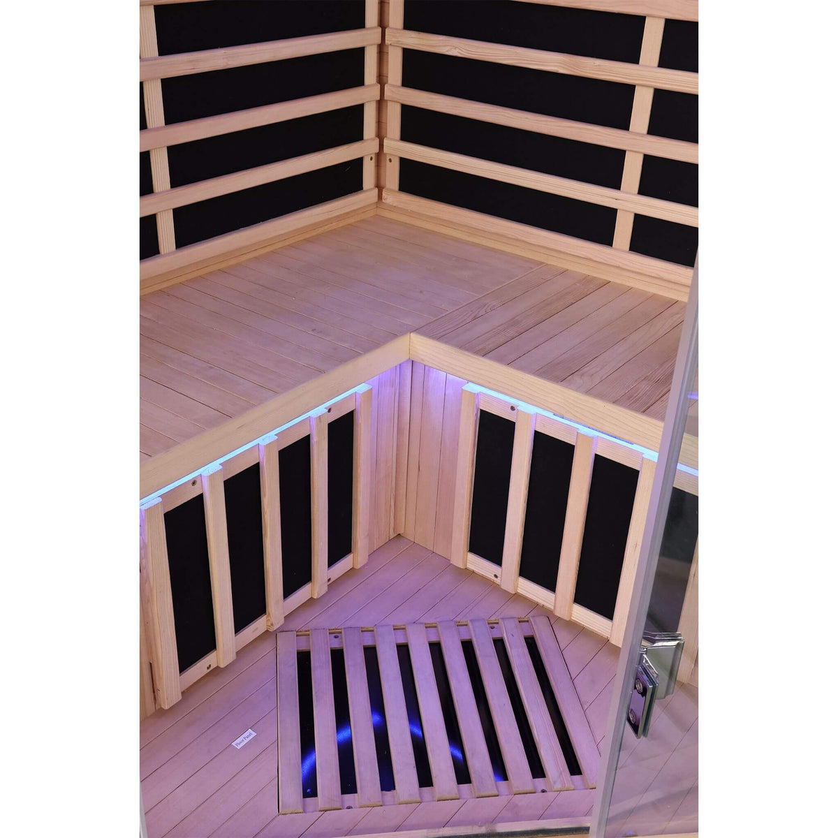 Thermora Premium Canadian Hemlock 2-Person Indoor Infrared Sauna with Starry Sky Lighting