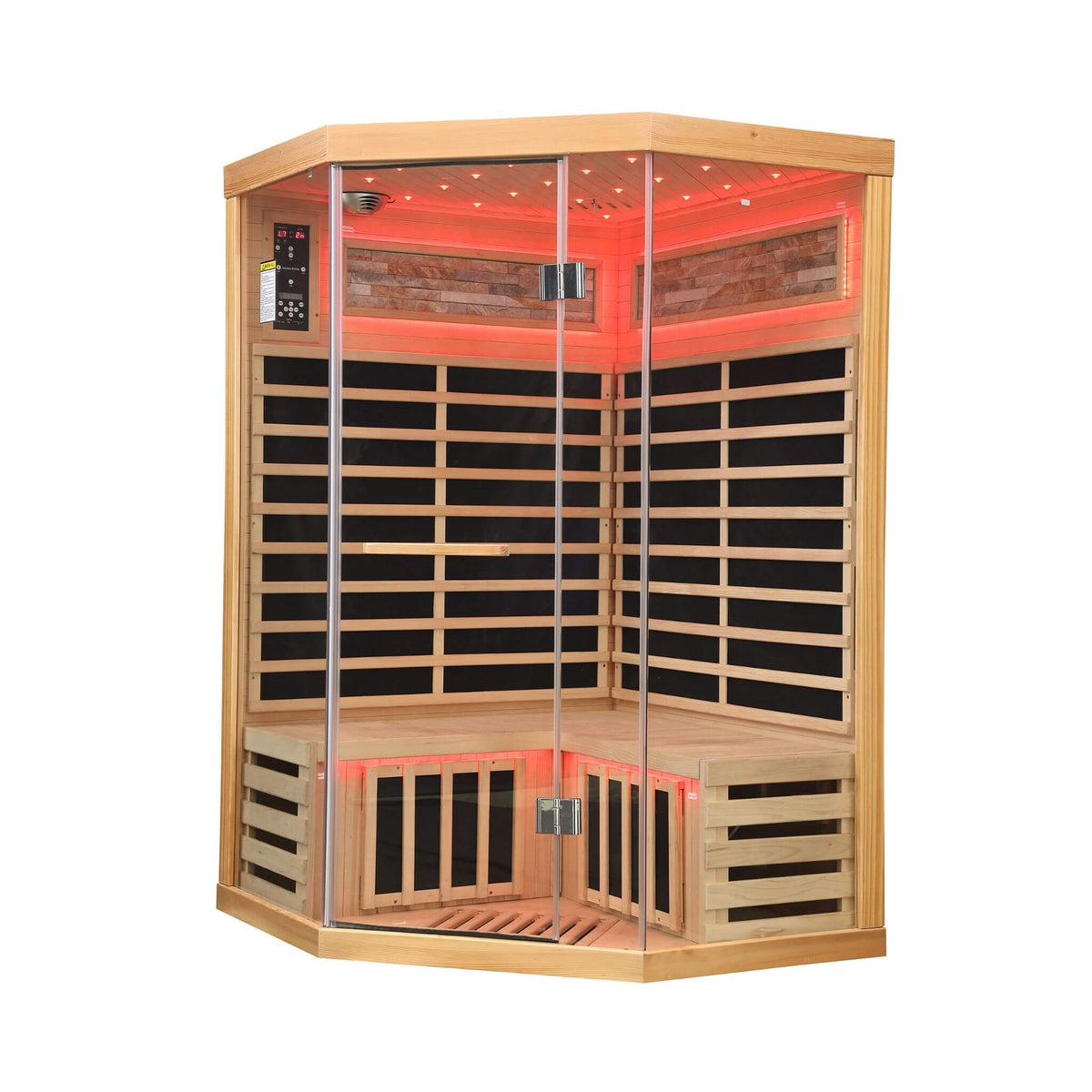Thermora Premium Canadian Hemlock 2-Person Indoor Infrared Sauna with Starry Sky Lighting
