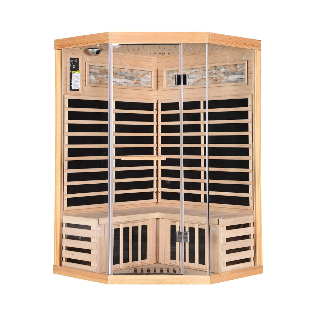 Thermora Premium Canadian Hemlock 2-Person Indoor Infrared Sauna with Starry Sky Lighting