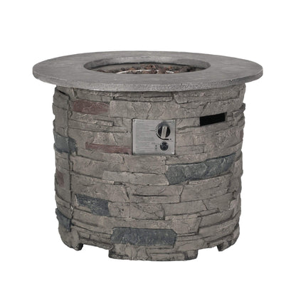 Sonoma 32-Inch Round Concrete Propane Fire Pit Table