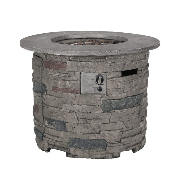 Sonoma 32-Inch Round Concrete Propane Fire Pit Table